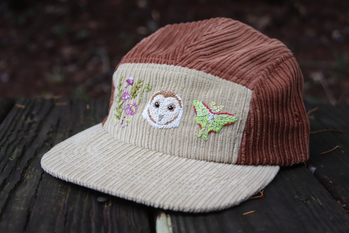 Enchanted Forest: Barn Owl, Luna Moth, Mushrooms