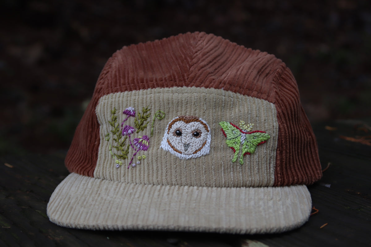 Enchanted Forest: Barn Owl, Luna Moth, Mushrooms