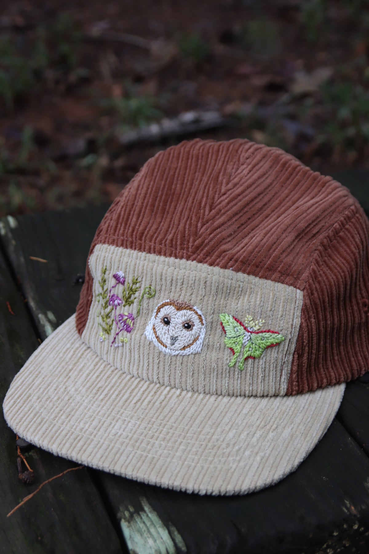 Enchanted Forest: Barn Owl, Luna Moth, Mushrooms