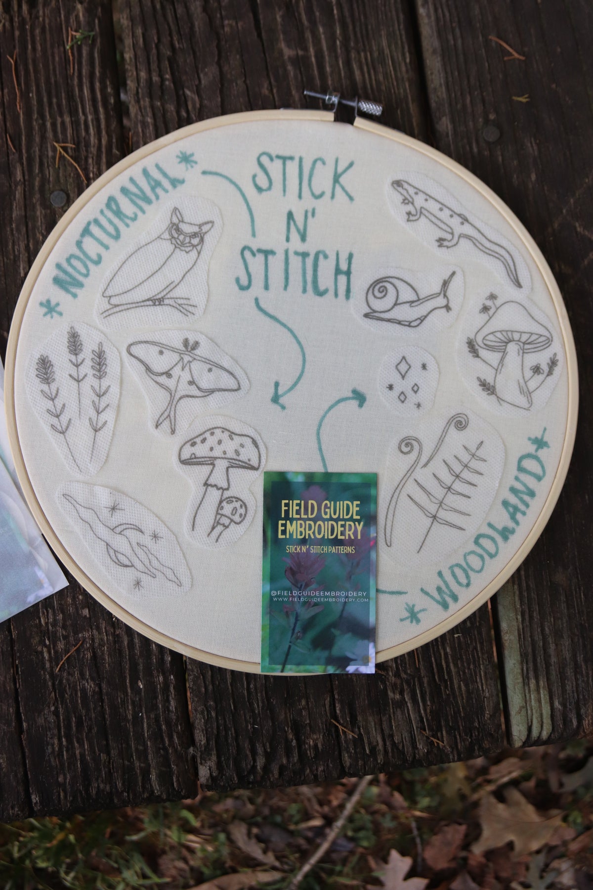 Nocturnal Stick n' Stitch Embroidery Pattern Pack