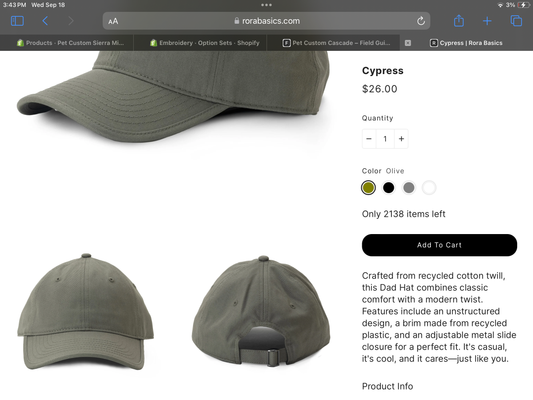 Pet Custom Cypress Hat Preorder