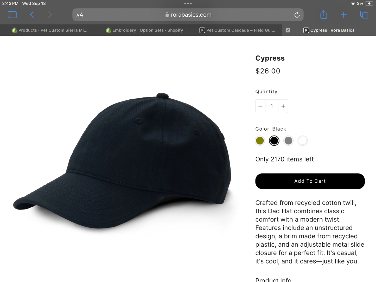 Pet Custom Cypress Hat Preorder