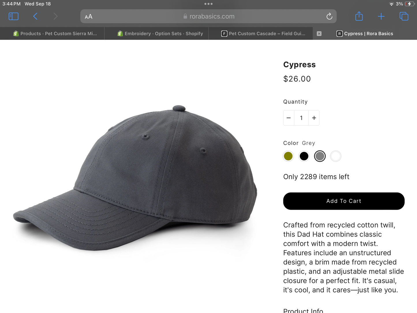 Pet Custom Cypress Hat Preorder