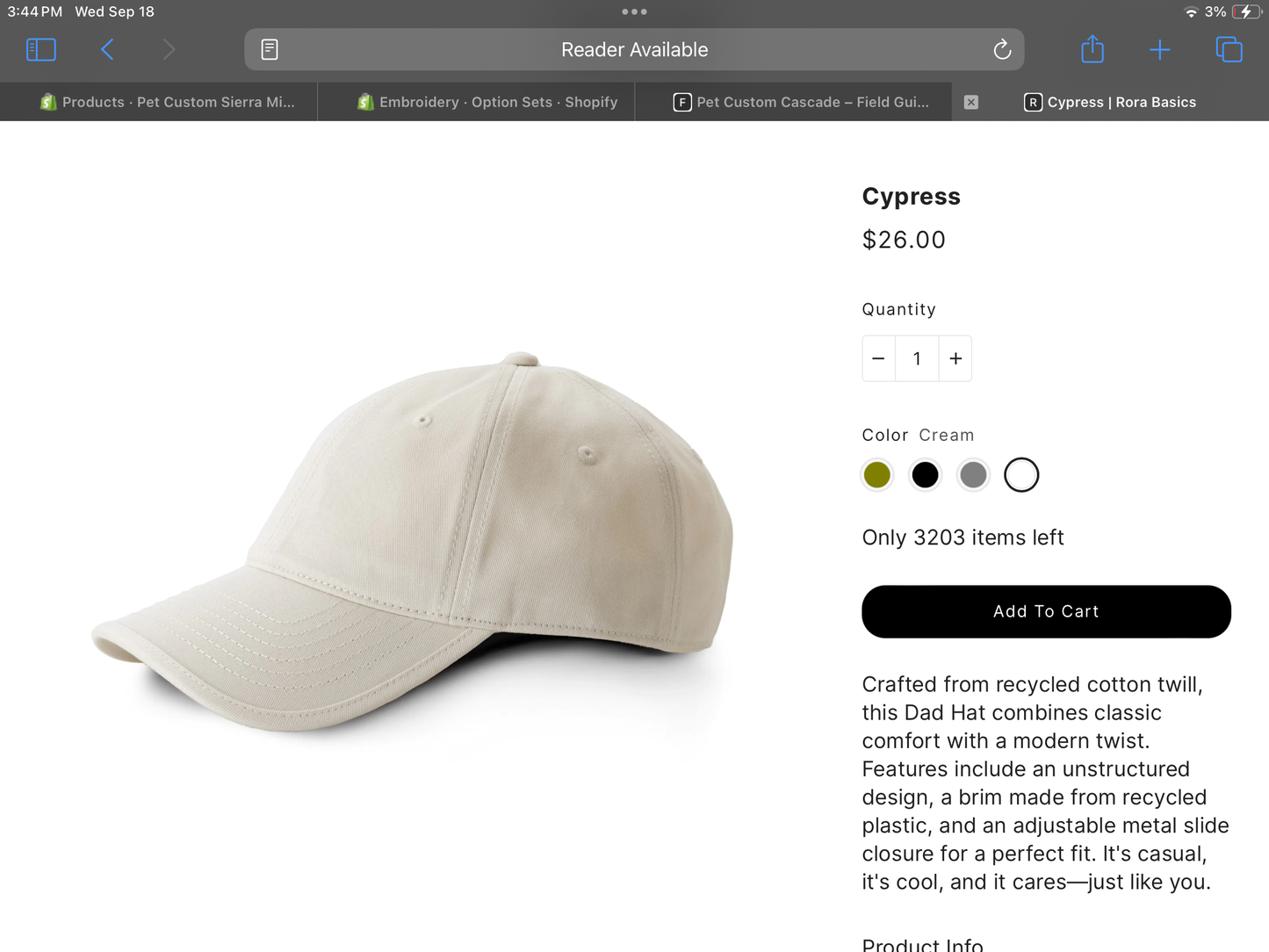 Pet Custom Cypress Hat Preorder