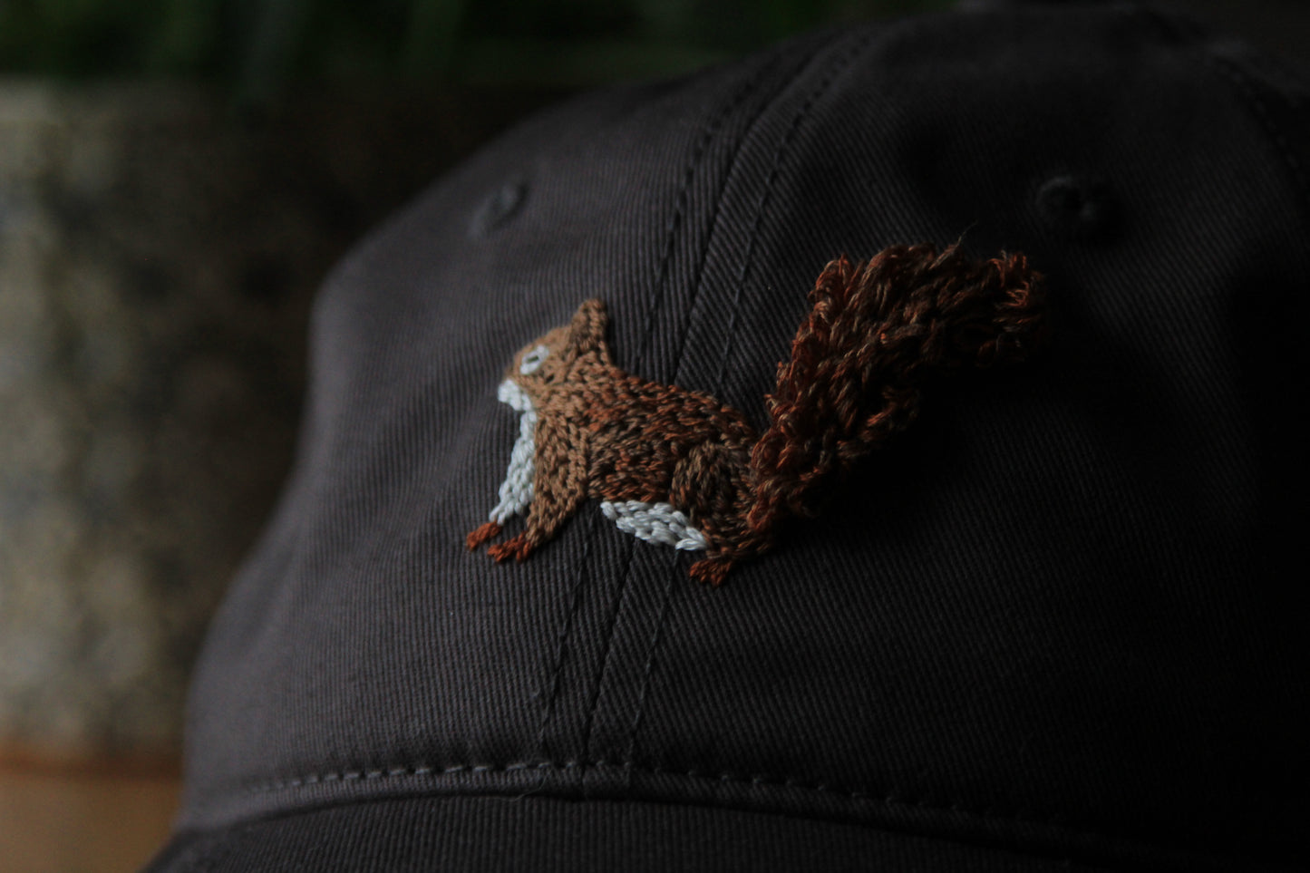 Red Squirrel Dad Hat (Slate)