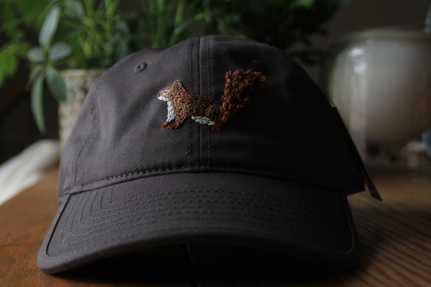 Red Squirrel Dad Hat (Slate)